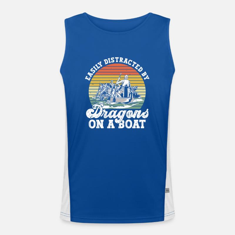 Drachenboot Paddler Paddeln Funktionelles Kontrast-Tank Top für Männer 