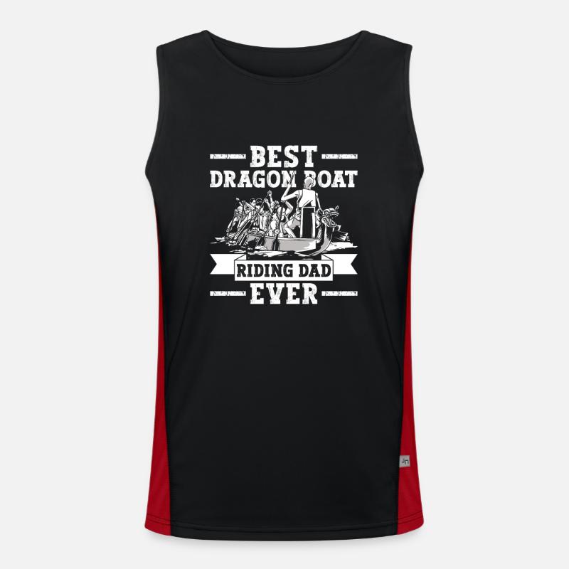 Drachenboot Papa Funktionelles Kontrast-Tank Top für Männer 