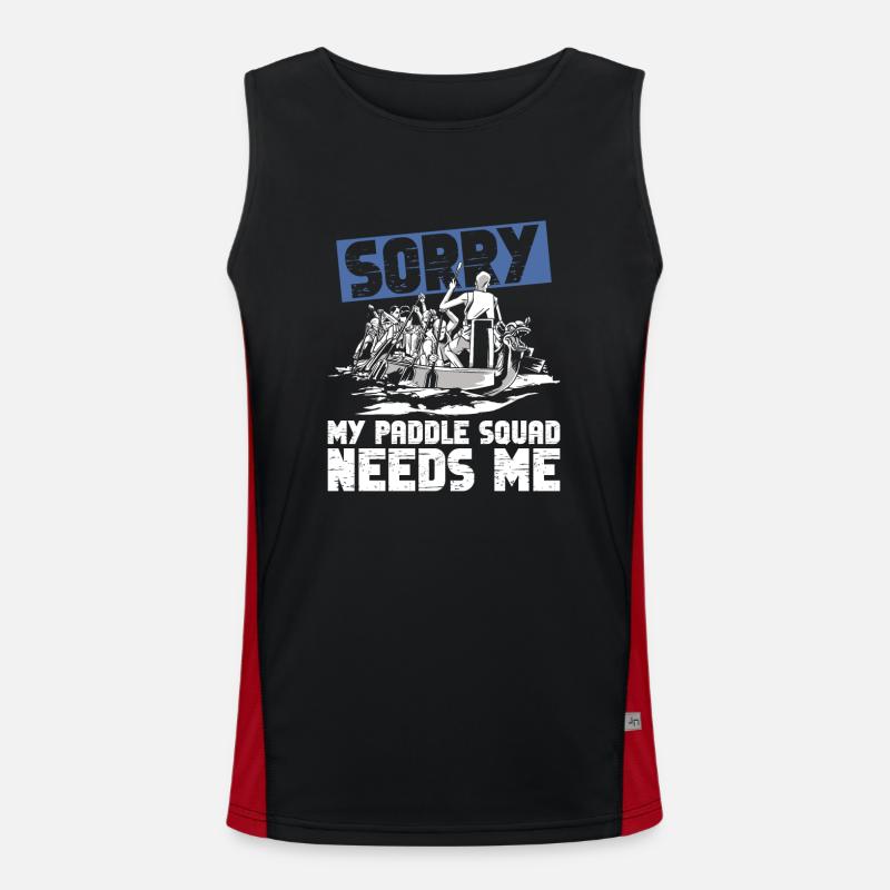 Drachenboot Und Chinesische Bootsrennen Funktionelles Kontrast-Tank Top für Männer 