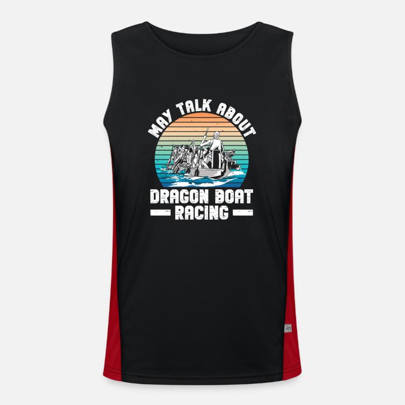 Drachenboot Und Drachenboottrainer Funktionelles Kontrast-Tank Top für Männer 