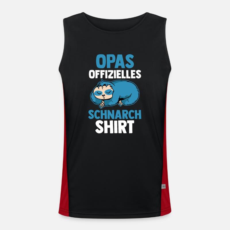 Koala Papa's Official Snoring Men's Functional Contrast Tank Top 