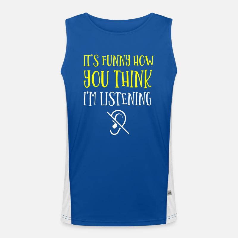 Deaf pride, hearing, disabled, deafness Men's Functional Contrast Tank Top 