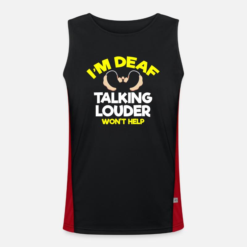 Deaf pride, hearing, disabled, deafness Men's Functional Contrast Tank Top 