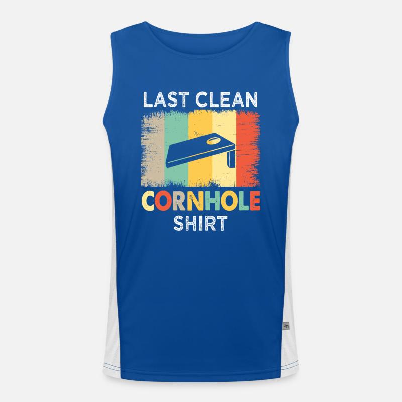 Cornhole, Cornhole, Cornhole-Spieler Funktionelles Kontrast-Tank Top für Männer 