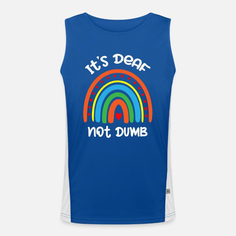 Deaf pride, hearing, disabled, deafness Men's Functional Contrast Tank Top 