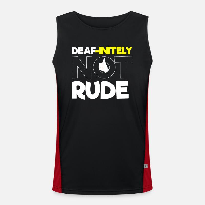 Deaf pride, hearing, disabled, deafness Men's Functional Contrast Tank Top 