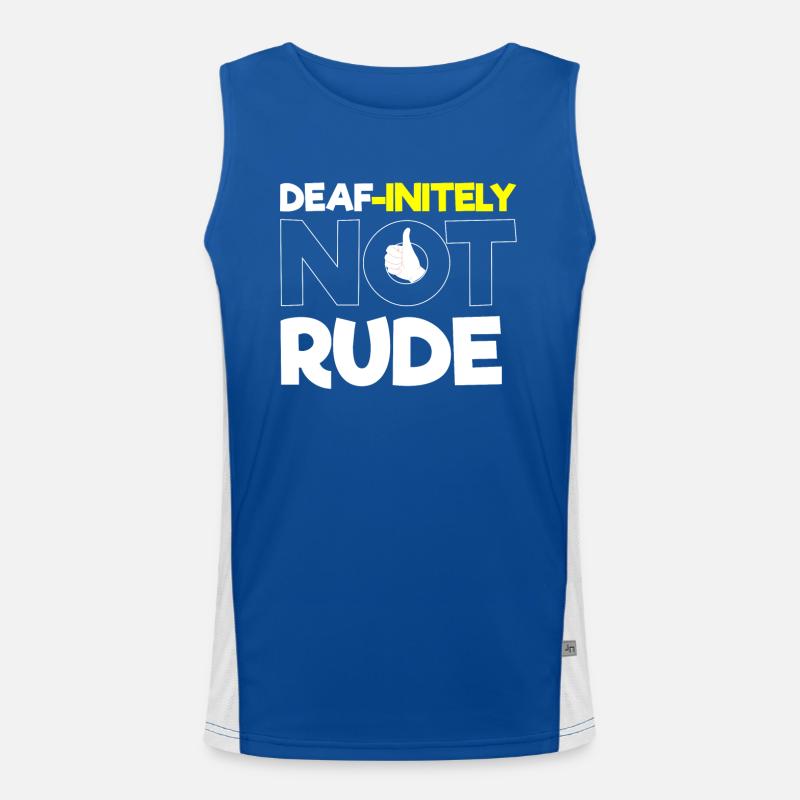 Deaf pride, hearing, disabled, deafness Men's Functional Contrast Tank Top 