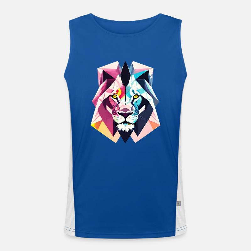 Lion polygonal Débardeur respirant contrasté Homme 