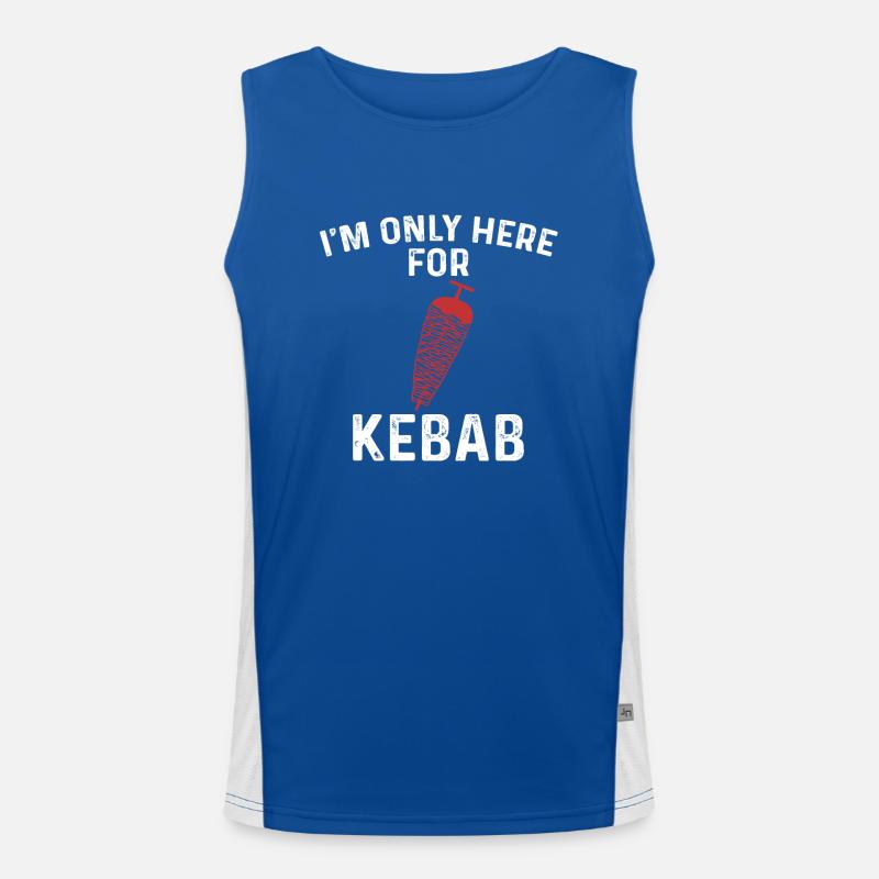 I'm only here for the kebab Men's Functional Contrast Tank Top 