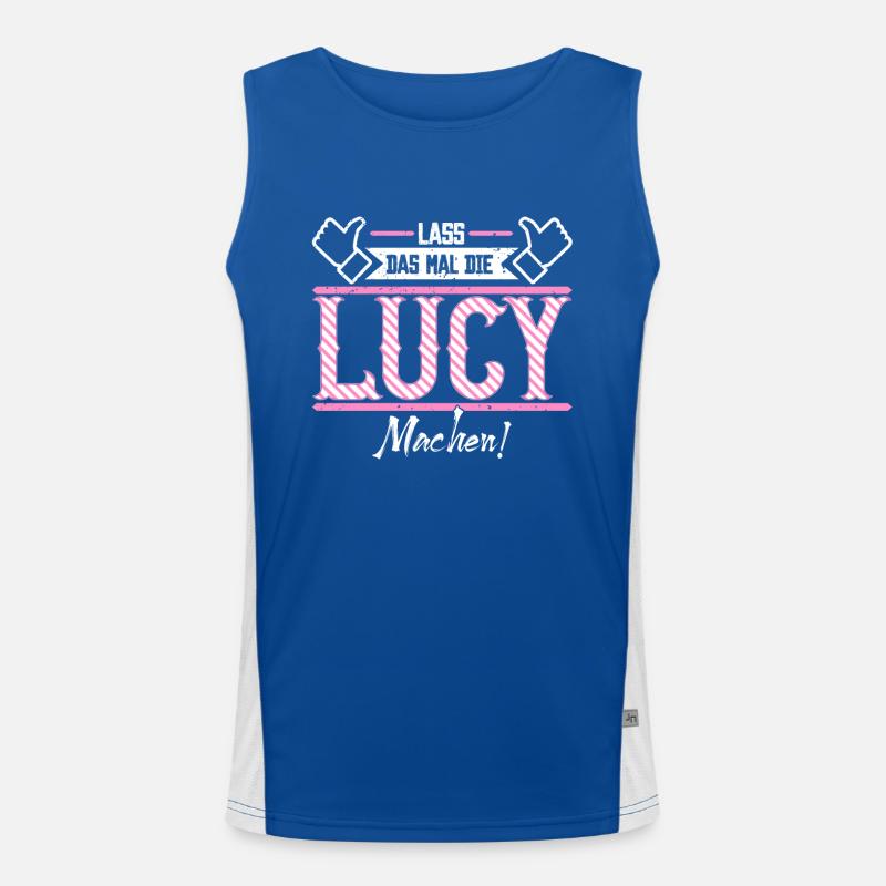 Lucy Geschenkidee Geschenk Geburtstag Funktionelles Kontrast-Tank Top für Männer 