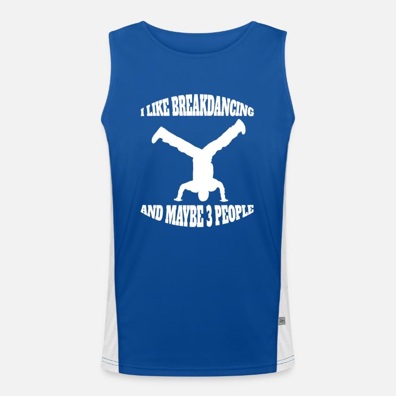 Breakdance dancer dance sport gift dancing Men's Functional Contrast Tank Top 