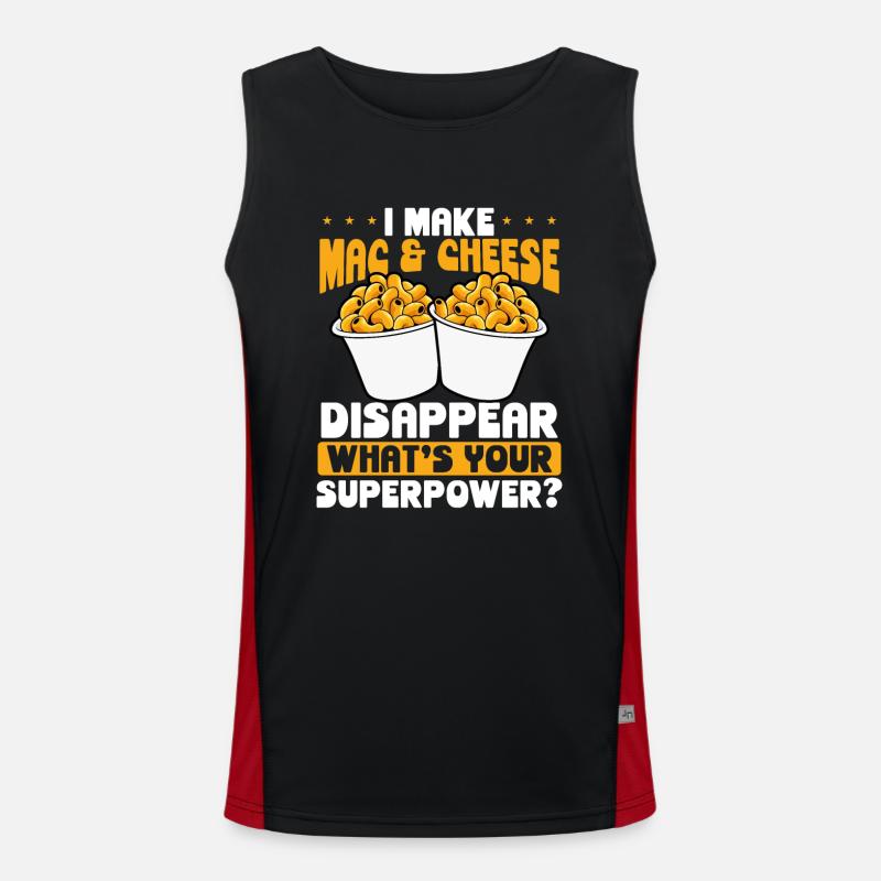 I make Mac and cheese disappear Men's Functional Contrast Tank Top 