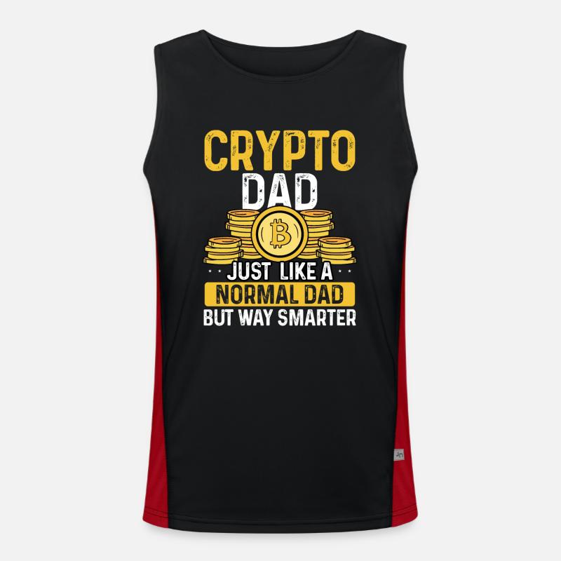 Père crypto plus intelligent Débardeur respirant contrasté Homme 