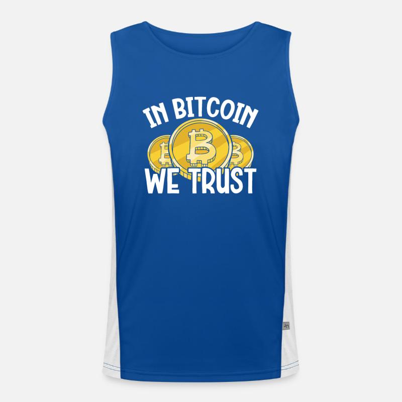 We trust Bitcoin Men's Functional Contrast Tank Top 