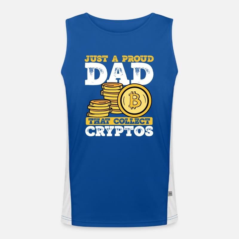 Nur Ein Stolzer Krypto-vater Funktionelles Kontrast-Tank Top für Männer 