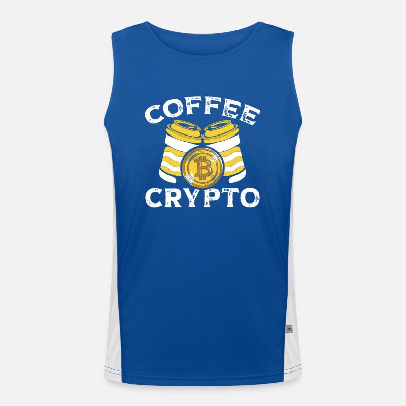 Coffee and crypto Men's Functional Contrast Tank Top 