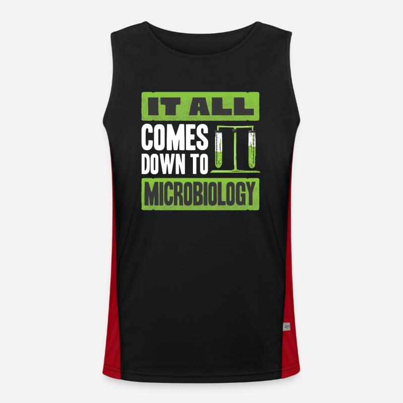 Microbiologie, Professeur de chimie, Microbiologiste Débardeur respirant contrasté Homme 