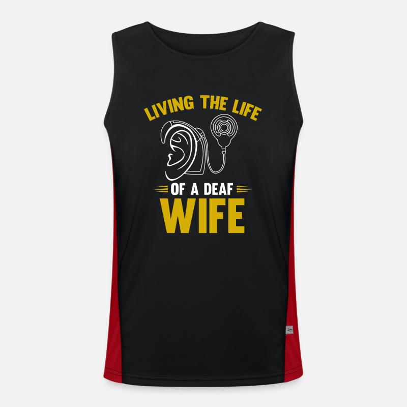 Deaf Pride, audiologist, finger spelling Men's Functional Contrast Tank Top 