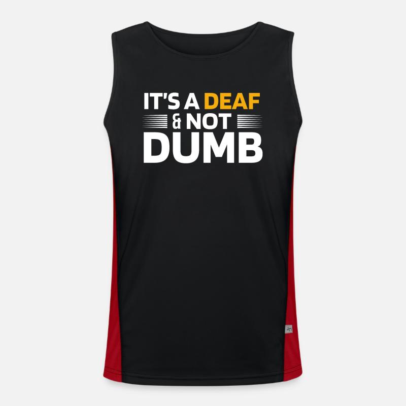 Deaf Pride, audiologist, finger spelling Men's Functional Contrast Tank Top 
