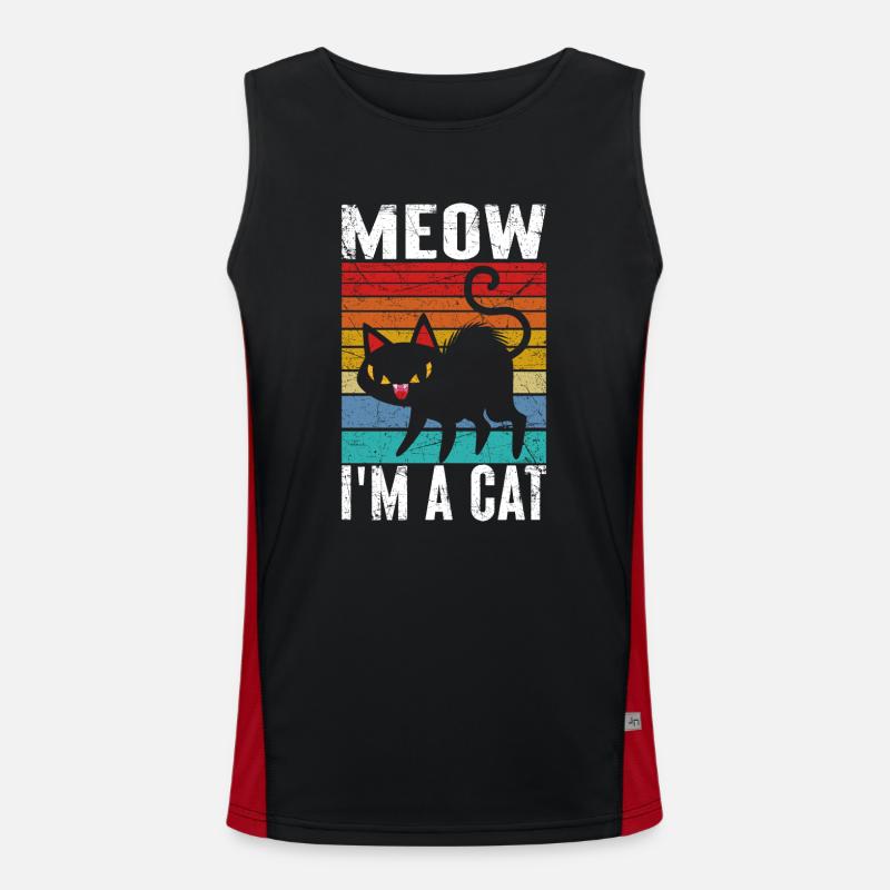 Miau, Ich Bin Eine Katze Funktionelles Kontrast-Tank Top für Männer 