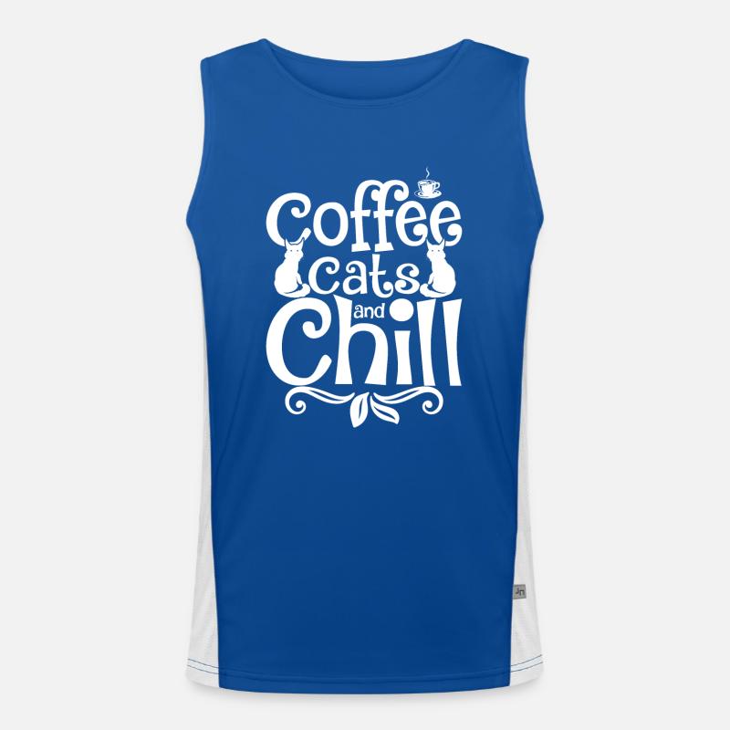 Chats de café et chill Débardeur respirant contrasté Homme 