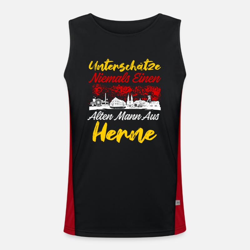 Herne Funktionelles Kontrast-Tank Top für Männer 