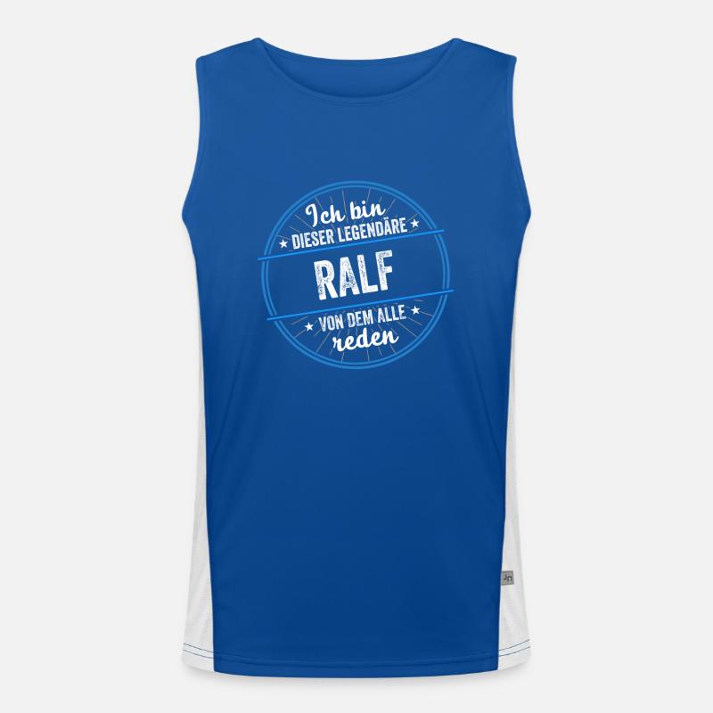 Ich bin dieser legendärer Ralf Name Funktionelles Kontrast-Tank Top für Männer 