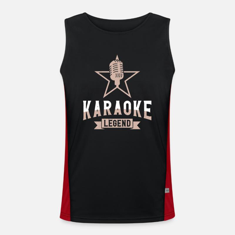 Karaoke Singer Karaoke Legend Men's Functional Contrast Tank Top 