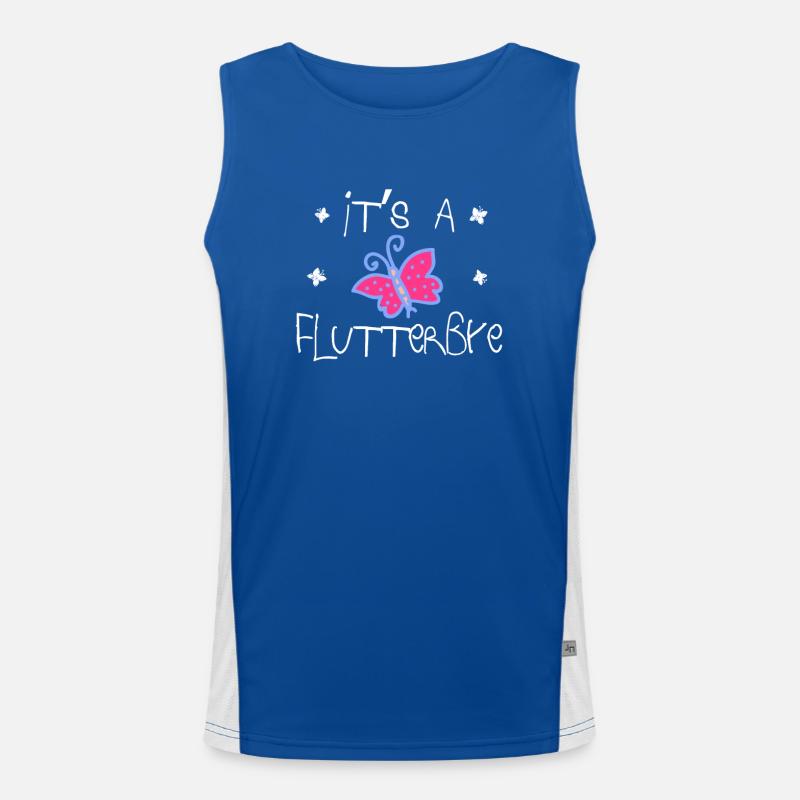 Es ist ein Flutterbye| Schmetterling Funktionelles Kontrast-Tank Top für Männer 