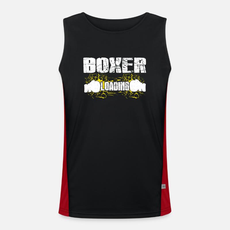 Boxer Loading Boxing Gloves Cool Boxing Gift Idea Men's Functional Contrast Tank Top 