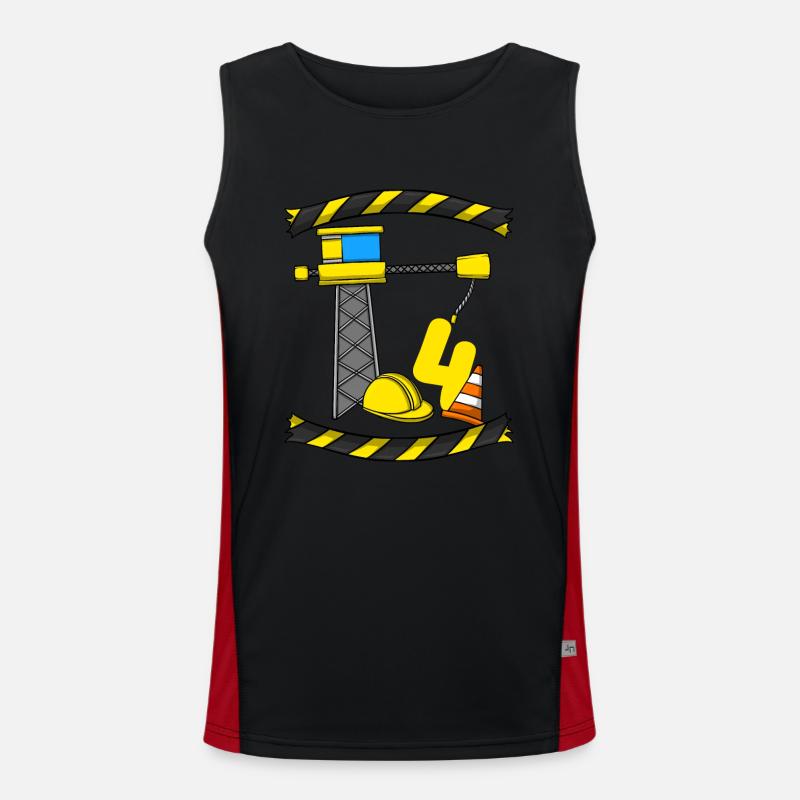 Anniversaire de la construction Grutier 4e anniversaire Débardeur respirant contrasté Homme 