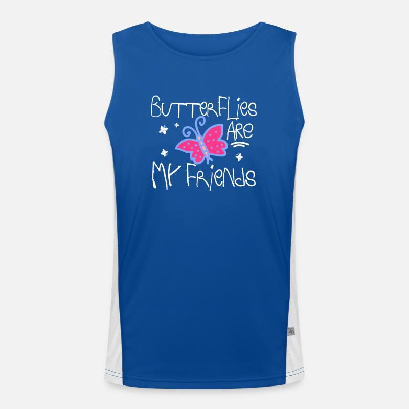 Schmetterlinge sind meine Freunde Funktionelles Kontrast-Tank Top für Männer 