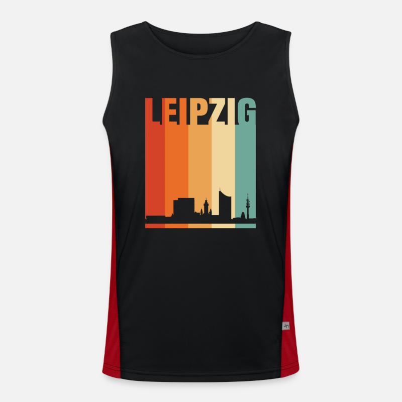 Leipzig Funktionelles Kontrast-Tank Top für Männer 