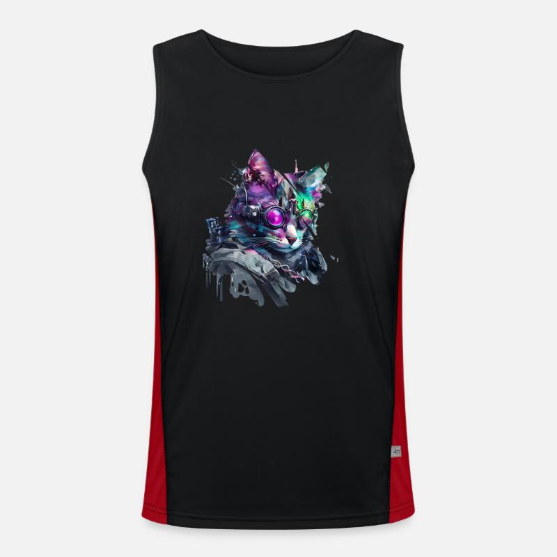 Modern Cat Men's Functional Contrast Tank Top 