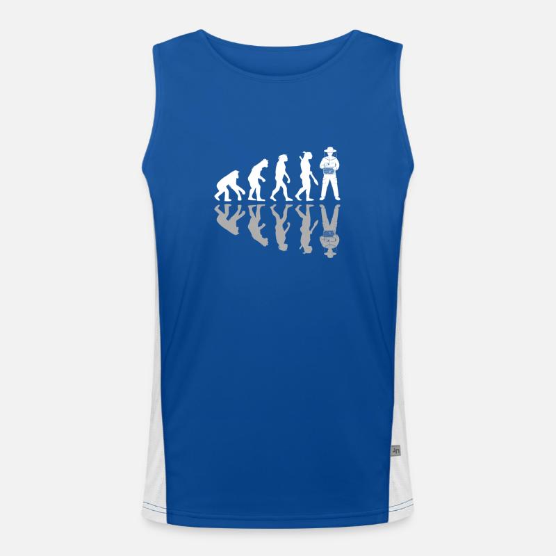 Human Evolution Funny Beekeping Beekeeper Honey Funktionelles Kontrast-Tank Top für Männer 