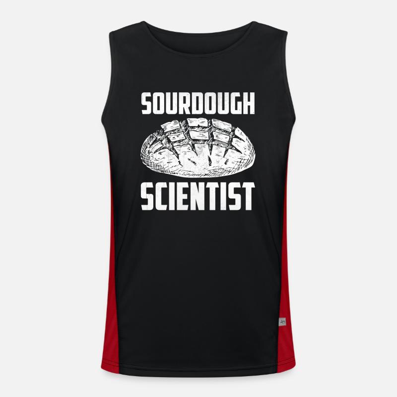 Baking Bread Sourdough Scientist Funktionelles Kontrast-Tank Top für Männer 