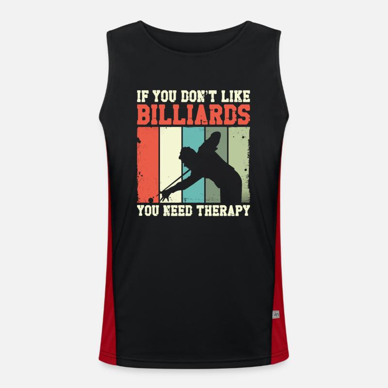 Billiards Pool Player Ball Retro Funktionelles Kontrast-Tank Top für Männer 