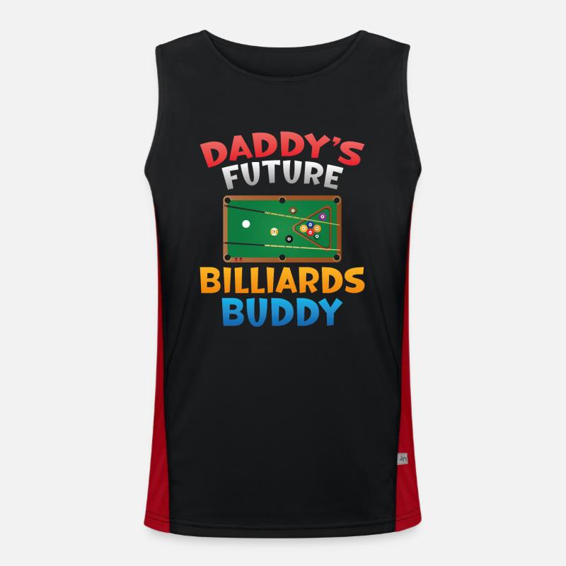 Billiards Pool Player Ball Dad Son Funktionelles Kontrast-Tank Top für Männer 