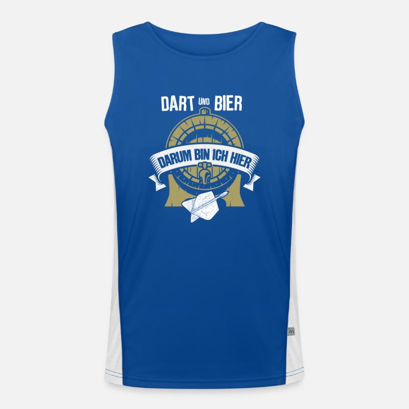 Darts und Bier Funktionelles Kontrast-Tank Top für Männer 
