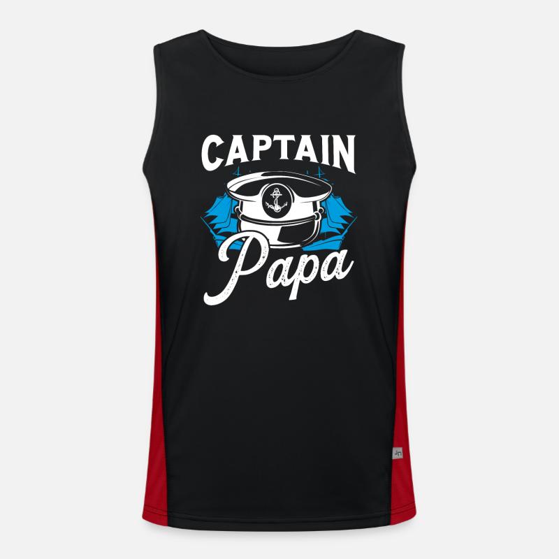 Captain Papa Men's Functional Contrast Tank Top 