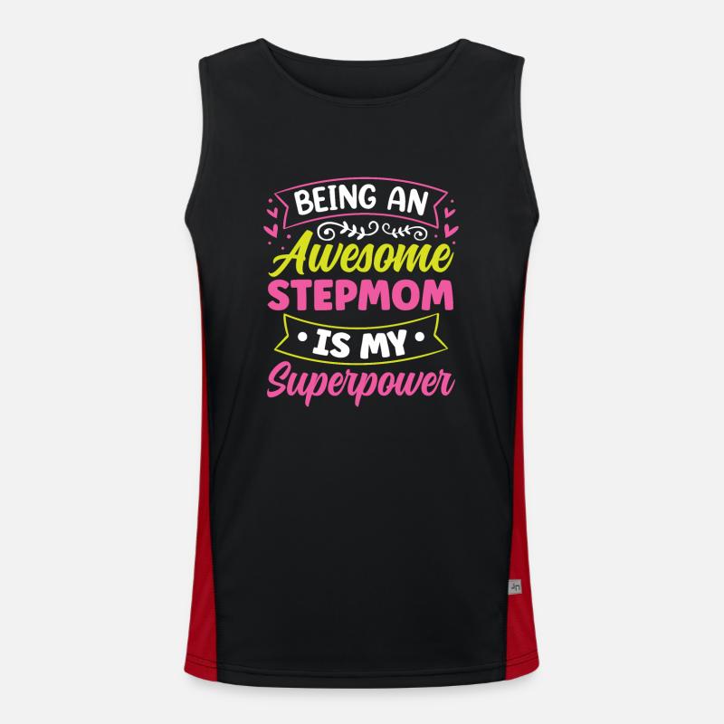 Being a great stepmother is superpower Men's Functional Contrast Tank Top 