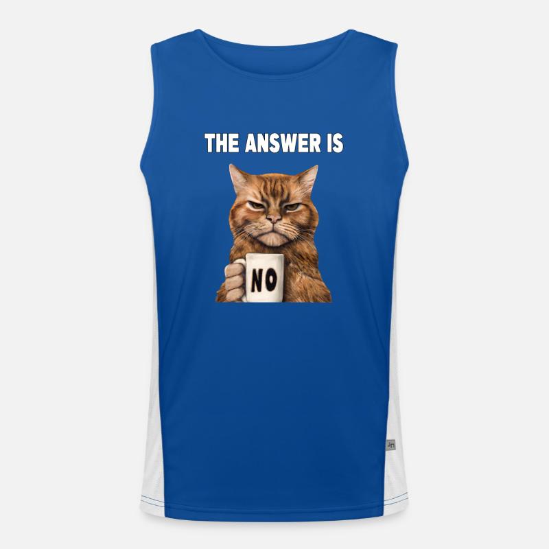 The answer is no. Grumpy Funny Cat Men's Functional Contrast Tank Top 