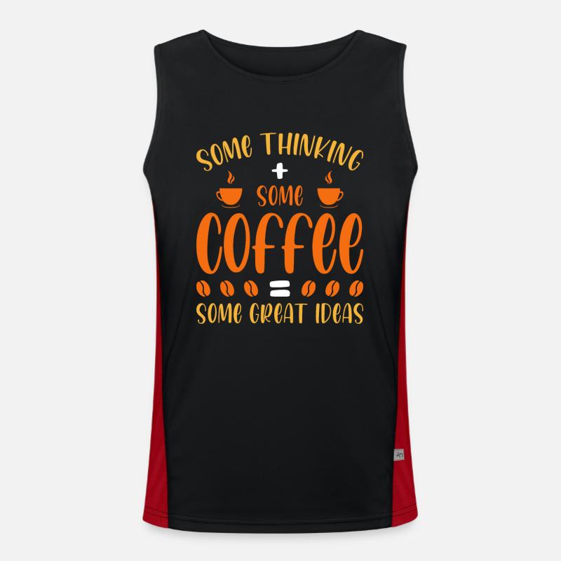 Some think some coffee Men's Functional Contrast Tank Top 