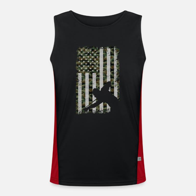 Billiards Pool Player Ball Funktionelles Kontrast-Tank Top für Männer 
