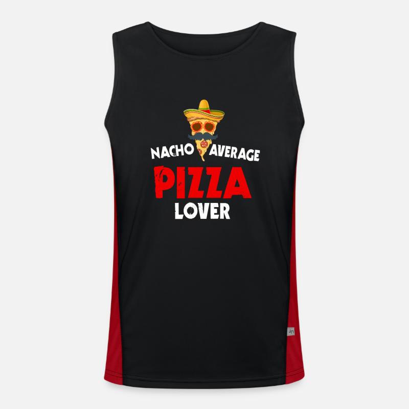 Nacho average pizza lover - Men's Functional Contrast Tank Top  - black/red