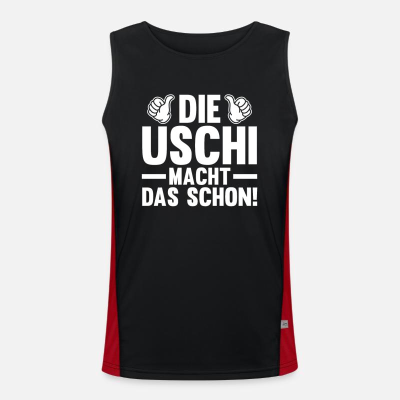 Die Uschi Macht Das Schon Funktionelles Kontrast-Tank Top für Männer 