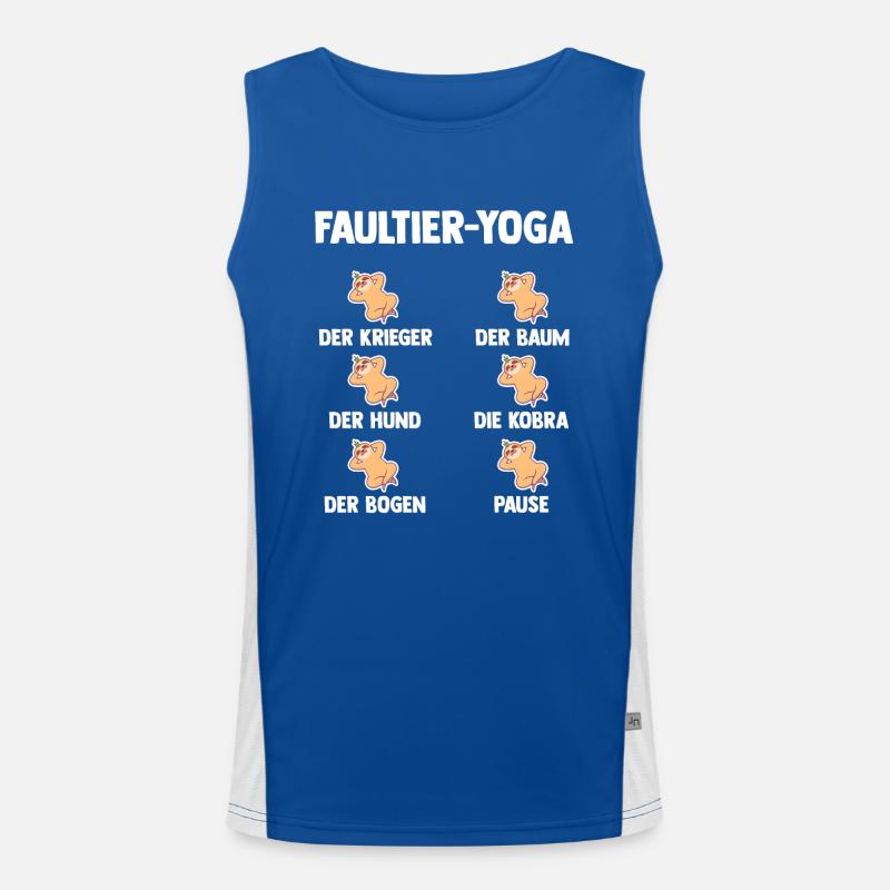 Faultier Yoga Funktionelles Kontrast-Tank Top für Männer 