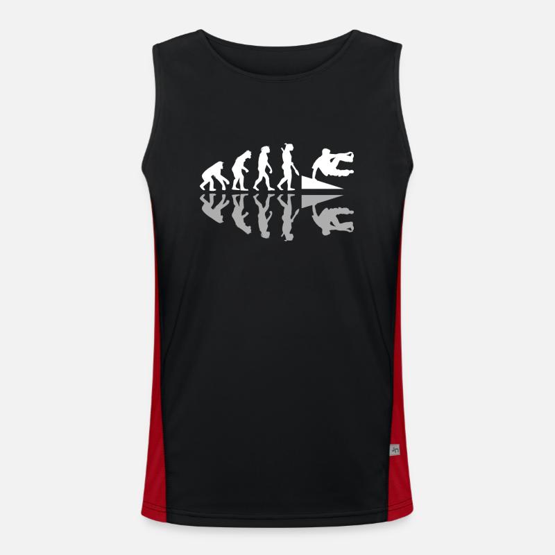 Human Evolution Parkour Freerunning Freerunner Débardeur respirant contrasté Homme 