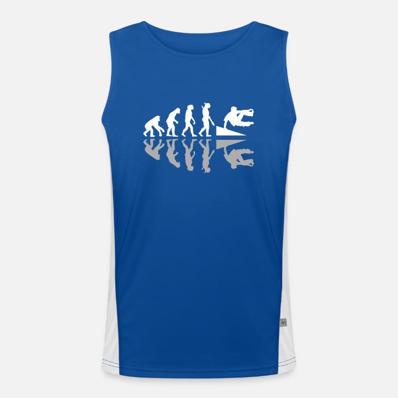 Human Evolution Parkour Freerunning Freerunner Men's Functional Contrast Tank Top 
