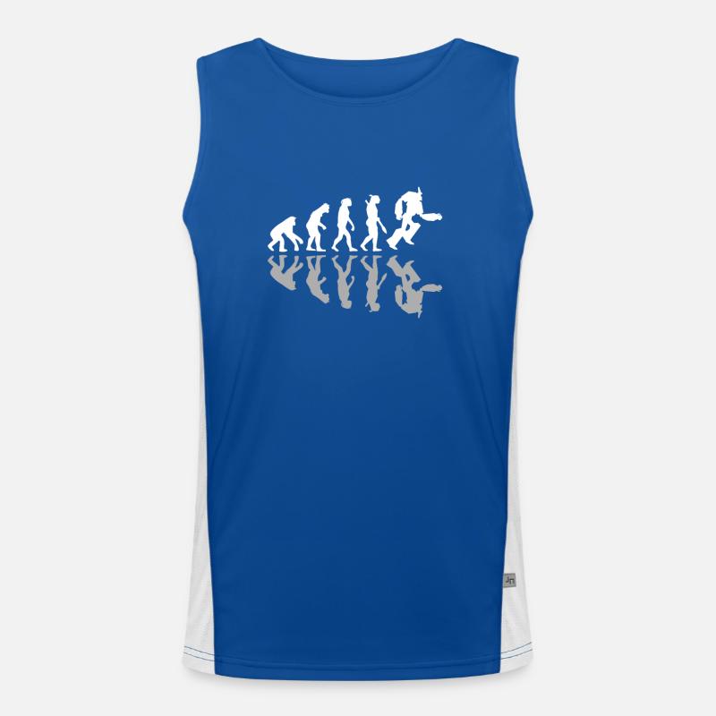 Robotics Human Evolution Robot Lover Engineering Funktionelles Kontrast-Tank Top für Männer 